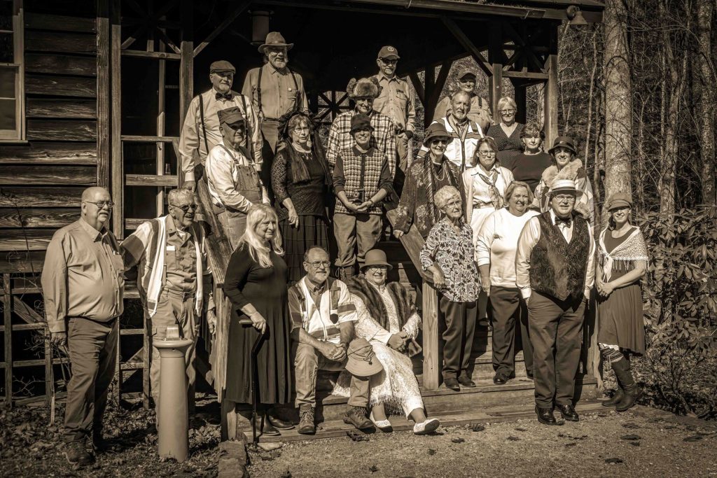 Members of the Elkmont Roving Corps dressed up in clothing from between 1910 and 1934 and conducted fun, educational activities. Photo by Paul Driessche.