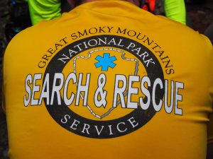 The iconic mustard-yellow T-shirt that identifies members of search and rescue (SAR) crews. Photo by David Brill.