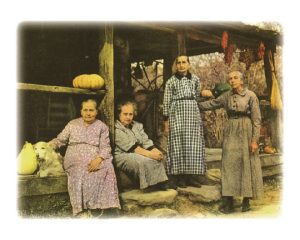 The remaining Walker sisters, Louisa, Hettie, Margaret, and Martha, in a photo taken for a 1946 Saturday Evening Post article entitled “Time Stood Still in the Smokies.”