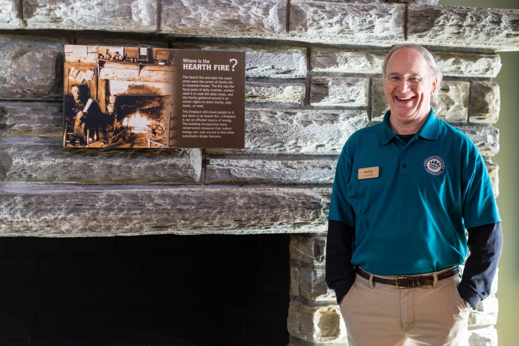 Barry Hipps currently works at Oconaluftee Visitor Center as a volunteer at the information desk on Mondays and part-time seasonally in the store.