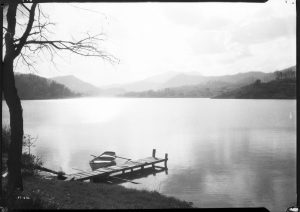 Angelyn Whitmeyer loves this image by George Masa of Lake Junaluska for the sense of peace it exudes. Courtesy of E. M. Ball Photographic Collection (1918–1969), D. H. Ramsey Library, Special Collections, University of North Carolina Asheville.